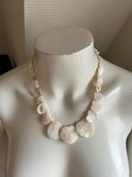 Witte parelmoer Ketting, Ophalen of Verzenden, Zo goed als nieuw, Wit, Overige materialen