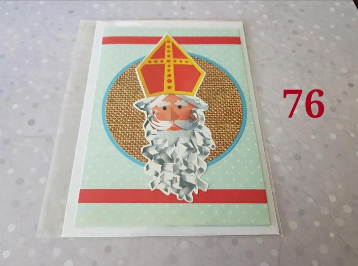 Sinterklaas kaart, sint zonder tekst 76, Hobby en Vrije tijd, Kaarten | Zelfgemaakt, Nieuw, Overige thema's, Ophalen