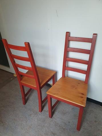 Houten stoelen set van 4  beschikbaar voor biedingen
