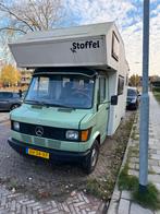 Mercedes 307D Alkoof Camper met Treinzit & Airco, Brandblusser, Chemisch toilet, Alkoof, Dakluik