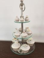 Brocante parelmoer witte sier gebakjes, cupcakes, Huis en Inrichting, Ophalen, Zo goed als nieuw