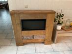 Elektrische haard kachel met steigerhouten ombouw, Huis en Inrichting, Haarden, Ophalen, Gebruikt, Vrijstaande haard, Elektrische haard