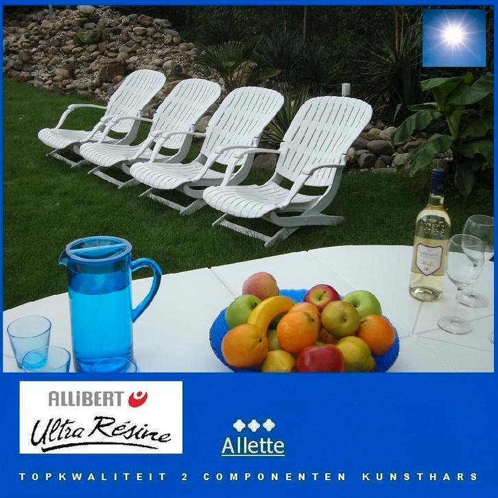 Allibert Tangor Evolutif tuinset vgl Rovergarden Kettler, Tuin en Terras, Tuinstoelen, Zo goed als nieuw, Kunststof, Inklapbaar