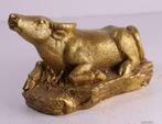 mooi gedetailleerd beeld liggende stier messing, Ophalen of Verzenden