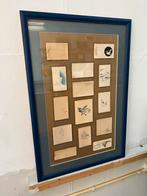 UNIEK Bijzondere Verzameling GEBOORTEKAARTJES in mooie LIJST, Ophalen, Voor 1970, Geboortekaartje