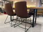 4 Nieuw KFF Arva Eetkamerstoelen bruin leer Design stoel, Huis en Inrichting, Bruin, Nieuw, Leer, Ophalen of Verzenden