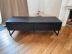 Tv meubel zwart - 43x141x48 cm, Ophalen, Overige materialen, 100 tot 150 cm, Minder dan 100 cm
