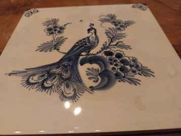 Delfts Blauw Tegeltje Royal Delft Pauw 1950-1980 beschikbaar voor biedingen