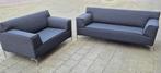 Design On Stock Bloq Bank 2,5 + 1,5 stof antraciet stof zgan, Huis en Inrichting, Driepersoons, 75 tot 100 cm, Ophalen of Verzenden