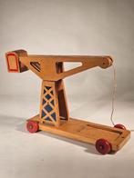 Nooitgedacht Houten Hijskraan - Vintage Speelgoed, Antiek en Kunst, Antiek | Speelgoed, Ophalen of Verzenden