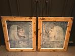 2 Egyptische schilderijen, Antiek en Kunst, Kunst | Schilderijen | Klassiek, Ophalen