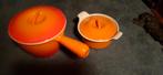 2 le creuset sauspannen met deksel., Ophalen, Zo goed als nieuw, Gietijzer, Overige typen