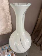 Mid Century Murano Mondgeblazen Design Vaas 62 cm BLIKVANGER, Huis en Inrichting, Wit, Ophalen of Verzenden, Minder dan 50 cm