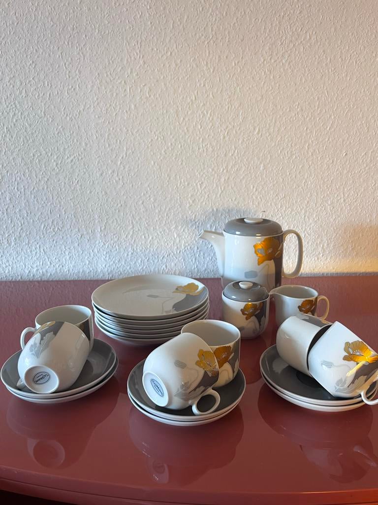 Scherzer Bavaria Klaproos Servies, Huis en Inrichting, Keuken | Servies, Gebruikt, Compleet servies, Overige stijlen, Porselein