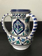 Blauw/witte Griekse vaas met 3 oren. Geheel gaaf., Huis en Inrichting, Blauw, Aardewerk of Porselein, Ophalen of Verzenden, Zo goed als nieuw