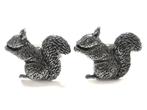 Nieuwe eekhoorn zilverkleurige manchetknopen, Sieraden, Tassen en Uiterlijk, Manchetknopen, Nieuw, Overige materialen, Verzenden