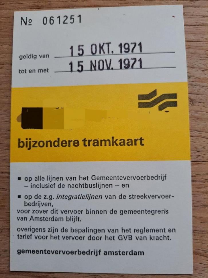 BIJZONDERE TRAMKAART uit 1971, Verzamelen, Spoorwegen en Tramwegen, Zo goed als nieuw, Tram, Overige typen, Ophalen of Verzenden