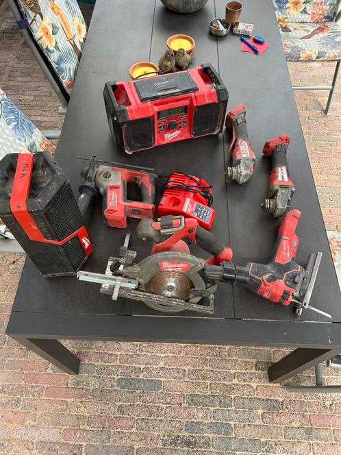 Milwaukee m18 gereedschap, Doe-het-zelf en Verbouw, Gereedschap | Overige machines, Gebruikt, Ophalen of Verzenden