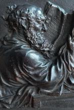 Antiek massief ijzer 19 e-eeuwse wandplaquette Nr. 1, Antiek en Kunst, Ophalen of Verzenden