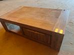 Teakhouten salontafel 80x140, Ophalen, Gebruikt, 100 tot 150 cm, Teakhout