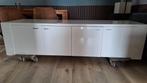 Dressoir / tv-kast hoogglans wit Goossens, Ophalen, Gebruikt, 200 cm of meer, Minder dan 100 cm