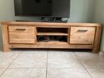 Tv meubel acaciahout, Ophalen, Gebruikt, 150 tot 200 cm, Minder dan 100 cm