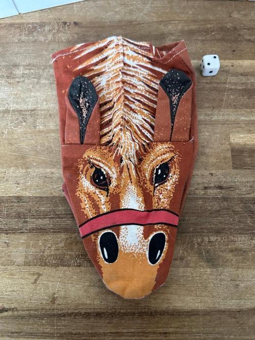 Hema handpop paardenhoofd, Kinderen en Baby's, Speelgoed | Knuffels en Pluche, Gebruikt, Overige typen, Ophalen of Verzenden