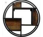 Nieuw industrieel wandrek mango hout rond, Huis en Inrichting, Woonaccessoires | Wandplanken en Boekenplanken, Ophalen, Zo goed als nieuw