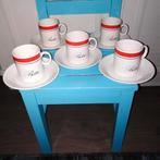 5 kop en schotels Bistro merk Pagnossin met dienblad Bistro, Ophalen, Overige materialen, Gebruikt, Overige typen