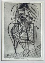 Ets van Theo Beerendonk - Abstracte Compositie, Gesigneerd,, Antiek en Kunst, Ophalen of Verzenden