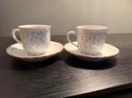 2 porseleinen koffiekopjes + schotel– Seltmann Weiden Regina, Ophalen of Verzenden