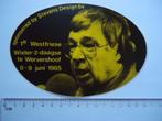 sticker oud THEO KOOMEN Wervershoof Wieler 2 daagse retro, Verzamelen, Verzenden, Zo goed als nieuw, Bedrijf of Vereniging
