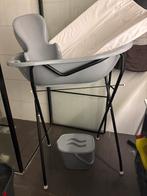 Baby badje met standaard en aankleedkussen, Gebruikt, Badje, Standaard, Ophalen