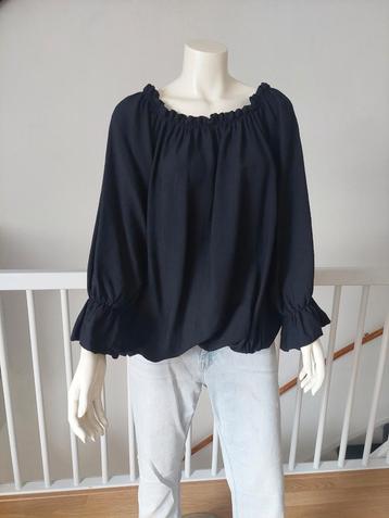 Ballon blouse zwart zo goed als nieuw Maat 46 - 48 beschikbaar voor biedingen
