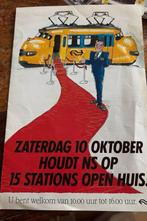 NS Open Dag Poster - Zaterdag 10 Oktober, Verzamelen, Spoorwegen en Tramwegen, Ophalen of Verzenden, Gebruikt, Trein, Kaart of Prent