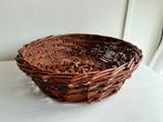 Te Koop Ronde Rieten Mand Gevlochten, Huis en Inrichting, Woonaccessoires | Schalen en Manden, Mand, Rond, Ophalen of Verzenden
