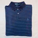 Polo Ralph Lauren gestreepte polo blauw vintage maat M, Ralph Lauren, Ophalen of Verzenden, Gedragen, Maat 48/50 (M)