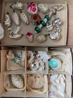 Doos met 20 antieke oude kerstballen vormen kerst vintage, Diversen, Kerst, Ophalen of Verzenden, Gebruikt