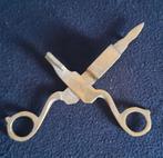 Antieke bronzen schaar, Sieraden, Tassen en Uiterlijk, Brons, Gebruikt, Ophalen of Verzenden, Goud
