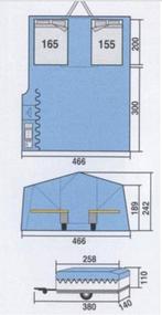 Jamet louisiana met lattenbodems, Ophalen, Meerkleurig, Aanwezig, Jamet