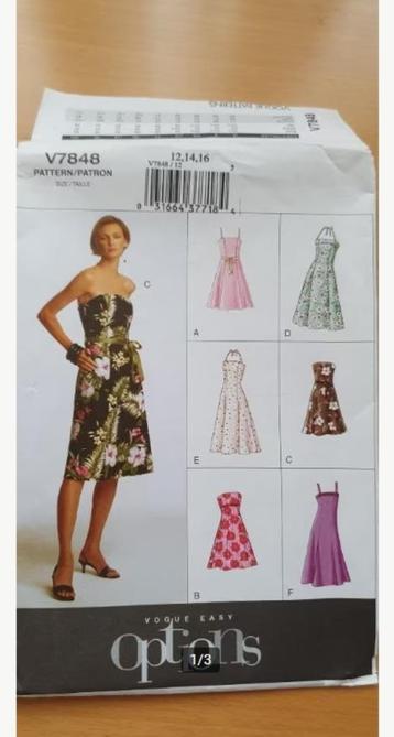 Vogue patroon V 7848 - Vogue Easy Options beschikbaar voor biedingen