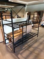 Metalen stapelbed 200x90 cm Zwart   showroommodel, Ophalen, 90 cm, Eenpersoons, Nieuw