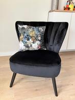 Elegante zwarte fauteuil, Huis en Inrichting, Fauteuils, Ophalen, Minder dan 50 cm, Minder dan 75 cm, Zo goed als nieuw