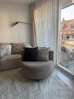 Ronde velvet velours fauteuil champagne/taupe, Ophalen of Verzenden, Zo goed als nieuw, Minder dan 75 cm, 50 tot 75 cm