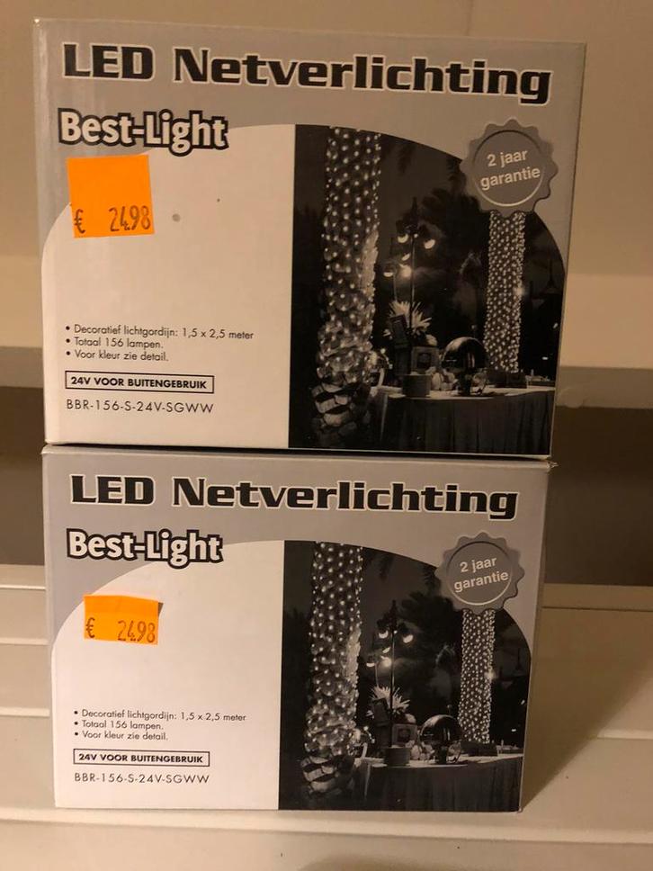 Led netverlichting kerst 1 x gebruikt buitenverlichting, Diversen, Kerst, Zo goed als nieuw, Ophalen of Verzenden