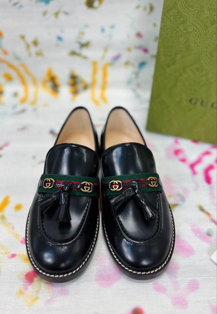 Gucci zwarte web loafers schoenen maat 30 NIEUW (430 euro), Kinderen en Baby's, Kinderkleding | Schoenen en Sokken, Nieuw, Schoenen