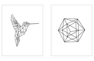 Ikea Bild Geometrische Posterset beschikbaar voor biedingen