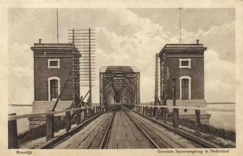 Moerdijk - Grootste Spoorwegbrug in Nederland - 1918 gelopen, Verzamelen, Ansichtkaarten | Nederland, Gelopen, Gelderland, Voor 1920