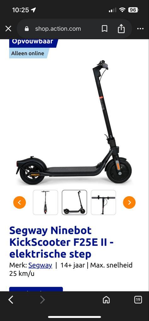 Segway Ninebot KickScooter F25E II - Elektrische Step, Fietsen en Brommers, Steps, Gebruikt, Elektrische step (E-scooter), Ophalen