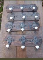 Houten Wandkapstok met Franse Lelie, Wandkapstok, Gebruikt, Ophalen of Verzenden, Minder dan 100 cm